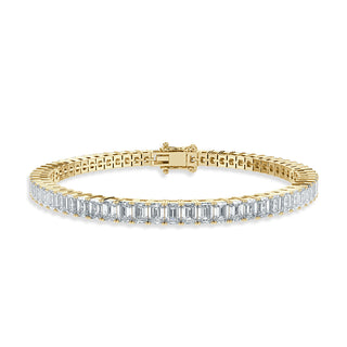 Copy of Baguette Diamond Tennis Bracelet In Yellow Gold