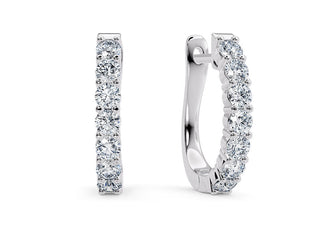 Round Diamond Hoops