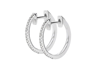 Diamond Set Hoops