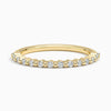 Pronged Diamond Wedding Band Set in Yellow Gold