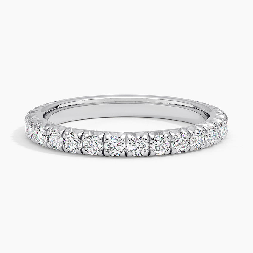 Pavé Set Diamond Wedding Band in White Gold