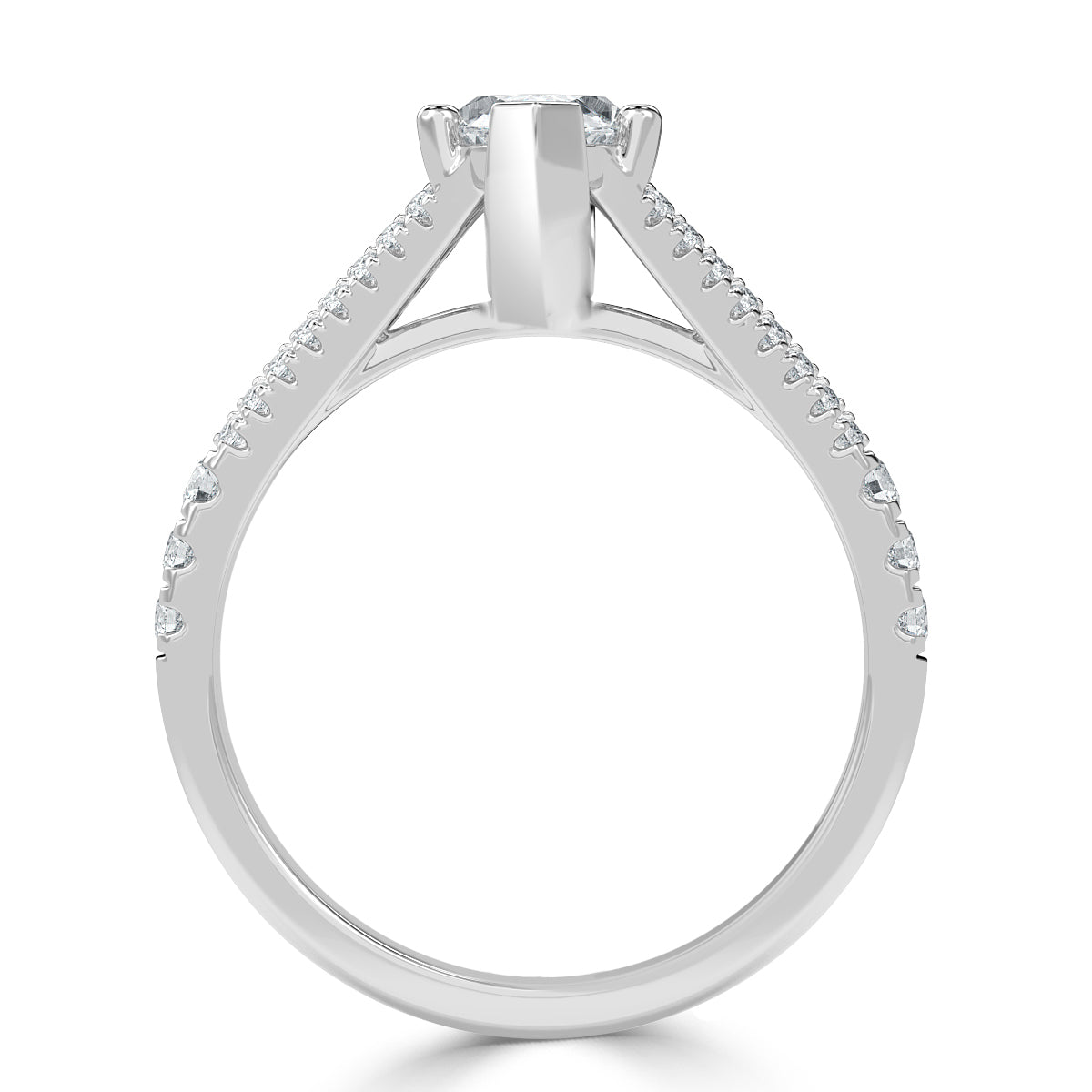 Marquise With Diamond Bypass Band Ring