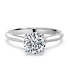 Classic Round Solitaire With Diamond Band Ring