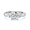 Round With Pear Trilogy Diamond Ring