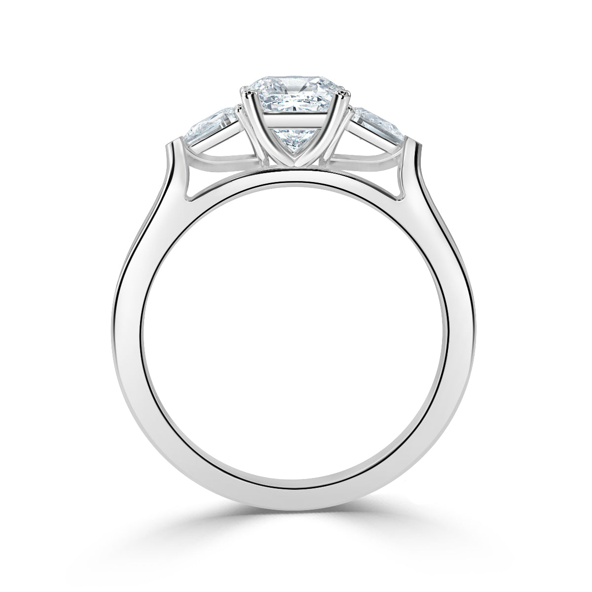 Round With Pear Trilogy Diamond Ring