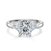 Radiant And Triangle Diamond Ring