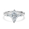 Marquise With Baguette Trilogy Engagement Ring