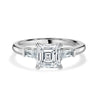 Asscher With Pear Trilogy Engagement Ring