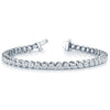 Round Diamond Milgrain Tennis Bracelet In White Gold