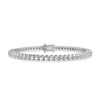 Round Cut Diamond Tennis Bracelet In White Gold