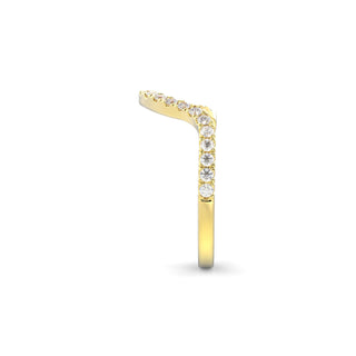 Wave Pavé Diamond Ring in Solid 18K Gold