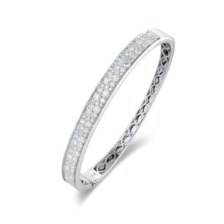 18K Gold Multi-Shape Diamond Bangle