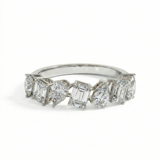 Triple Row Crossover Pavé Diamond Ring