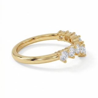 Diamond Chevron Curve Ring