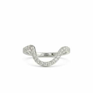 Wave Pavé Diamond Ring in Solid 18K Gold