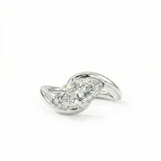 Marquise Wave Wrap Ring in Solid 18K Gold